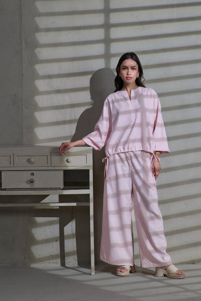 Pink Linen Top