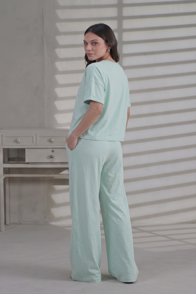 Mint Green Jersey Co-ord Set