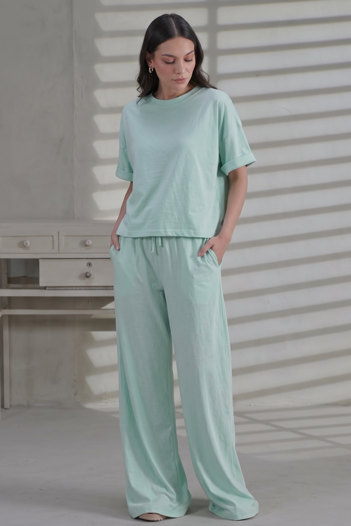 Mint Green Jersey Co-ord Set