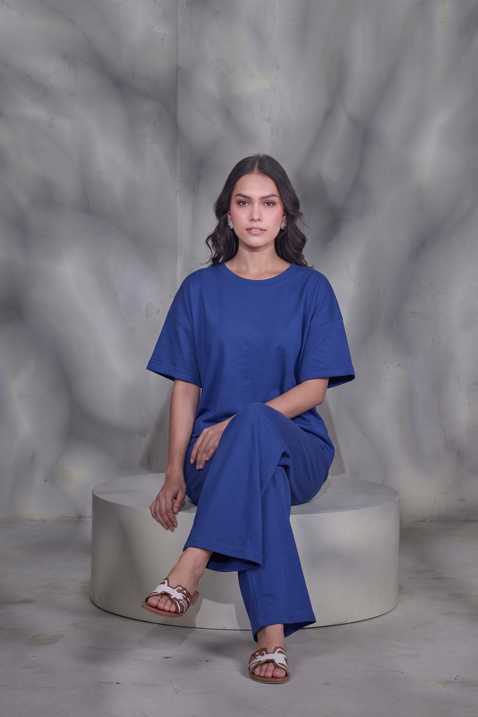 Blue Jersey Co-ord Set