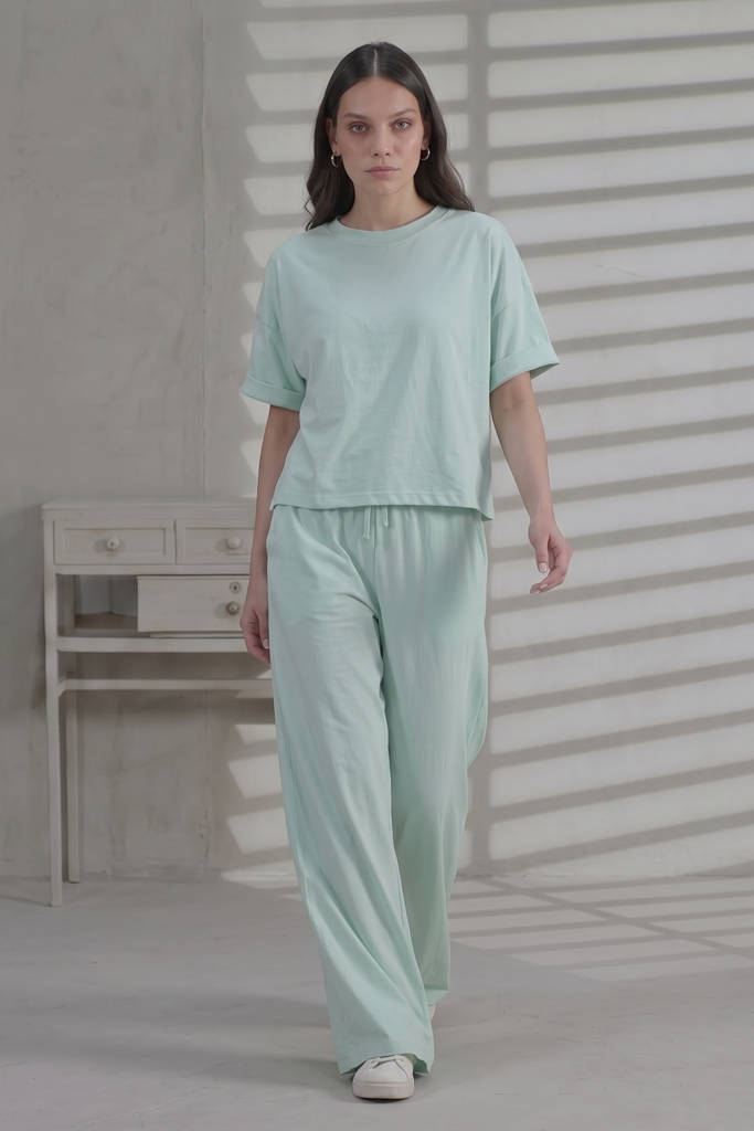 Mint Green Jersey Co-ord Set