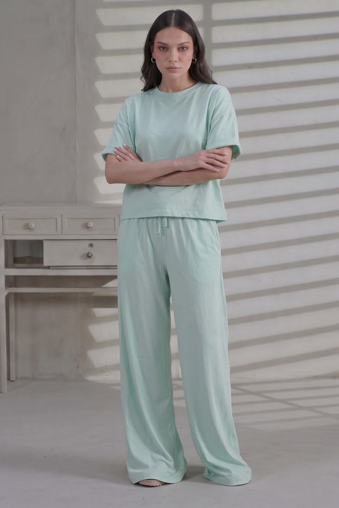 Mint Green Jersey Co-ord Set