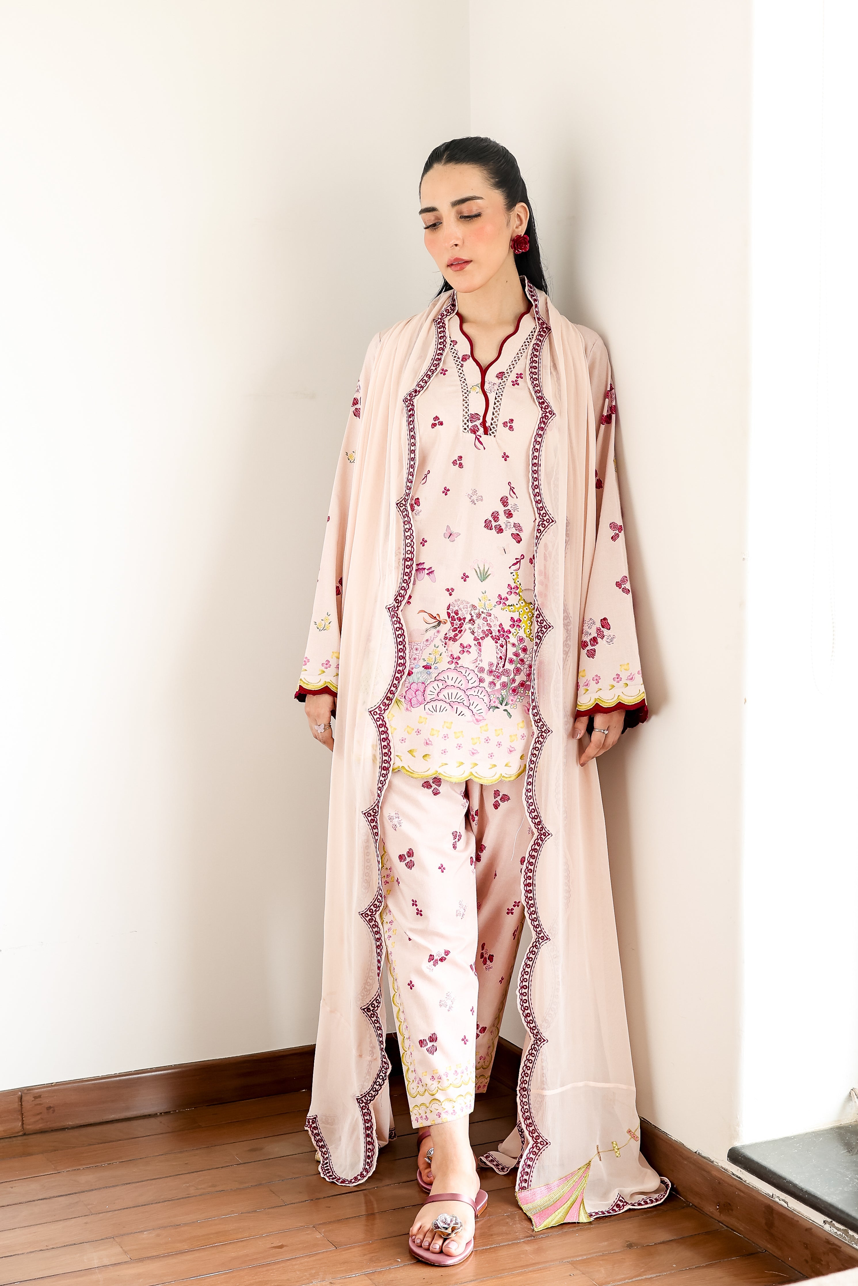 BLUSH PINK LUXURY PRINTED 3PCS SET (NPA3-25433) READY TO WEAR