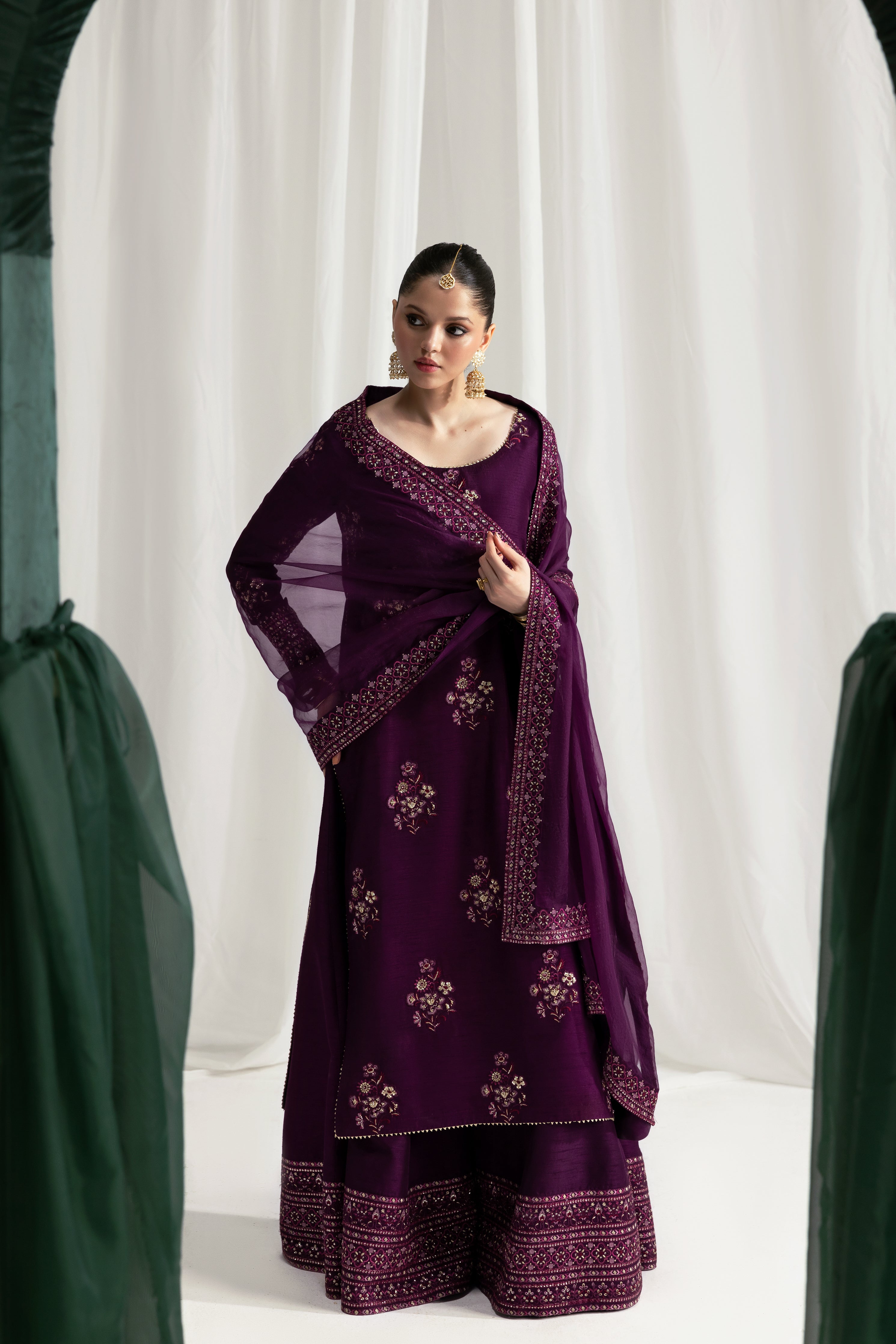 DEEP PLUM LUXURY WEDDING EDIT 2025 (NPA3-25437) - Booked till Sept Oct taking Orders for Nov