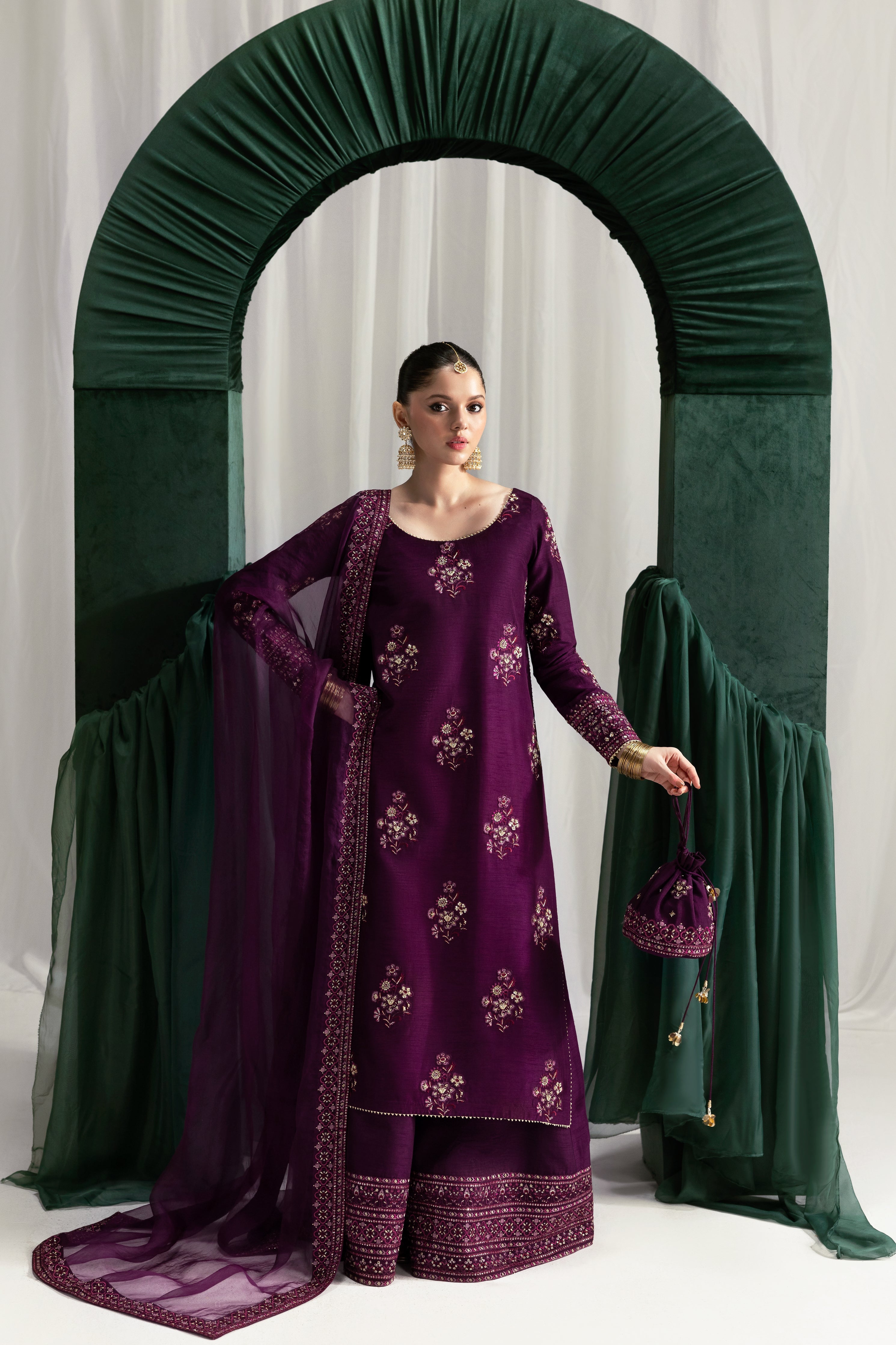 DEEP PLUM LUXURY WEDDING EDIT 2025 (NPA3-25437) - Booked till Sept Oct taking Orders for Nov