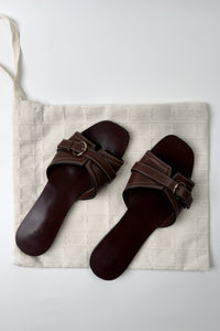 WALNUT WALK SLIP-ON SANDALS (ZBN-25003)