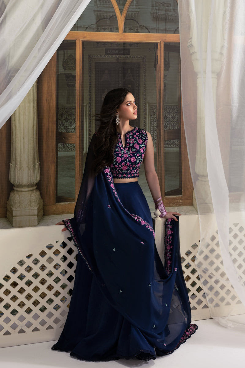 Navy Blue Lehenga Choli Wedding Edit 2025 (Npa3-25434) - Delivery After Eid Ul Adha 2026