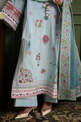 ICE BLUE LUXURY EMBROIDERED KARANDI SET (NEL-25634)