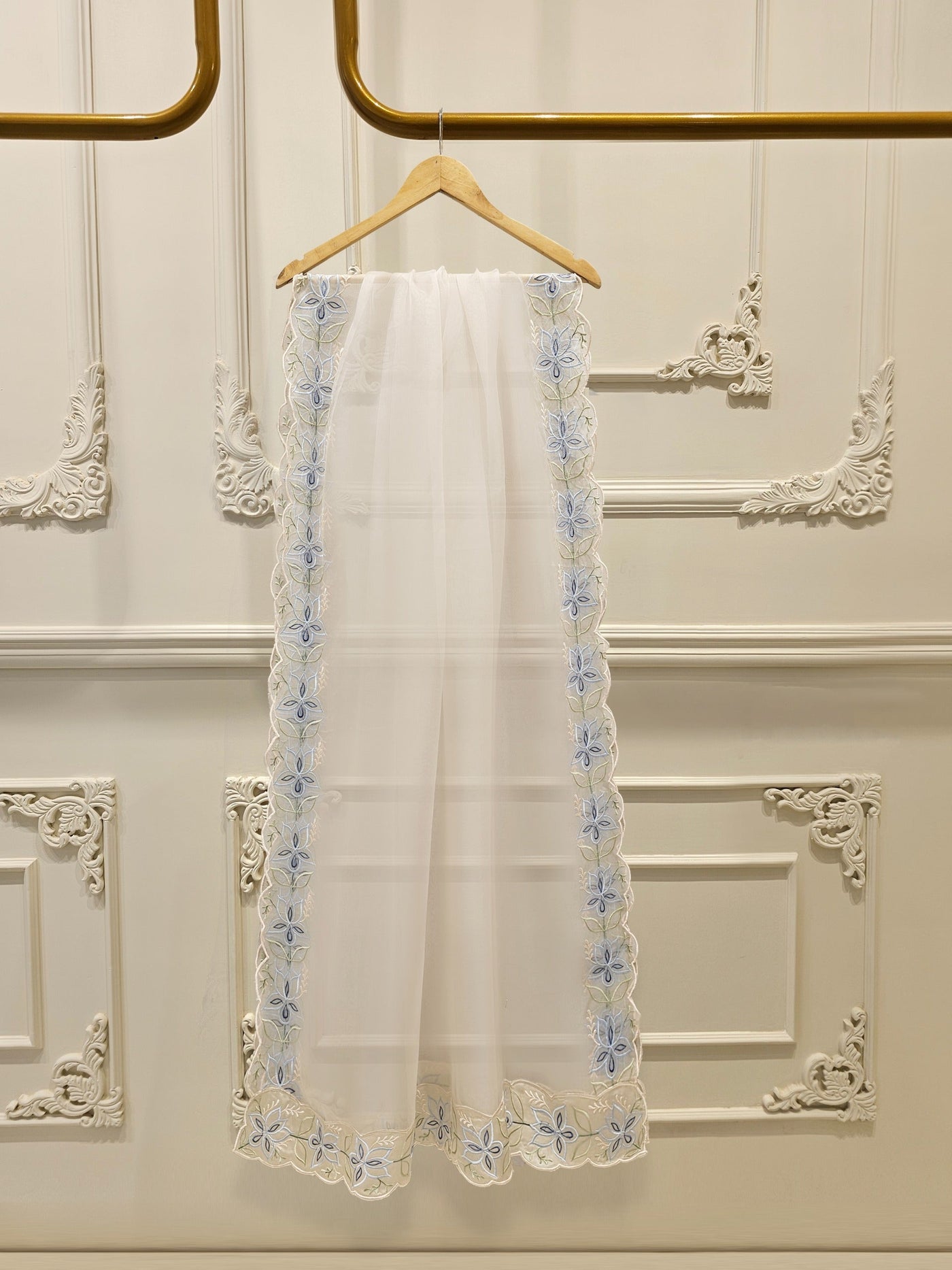 3 Piece - Pure Embroidered Organza Suit S112013