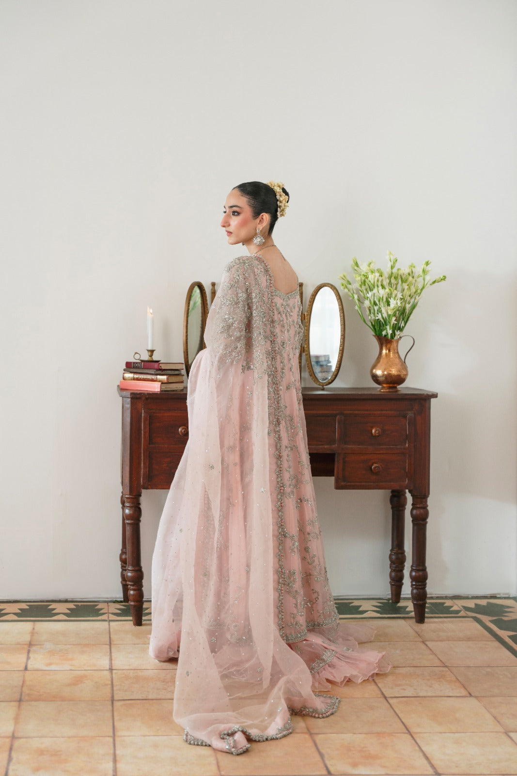 Blush Pink Rashmeen Silver