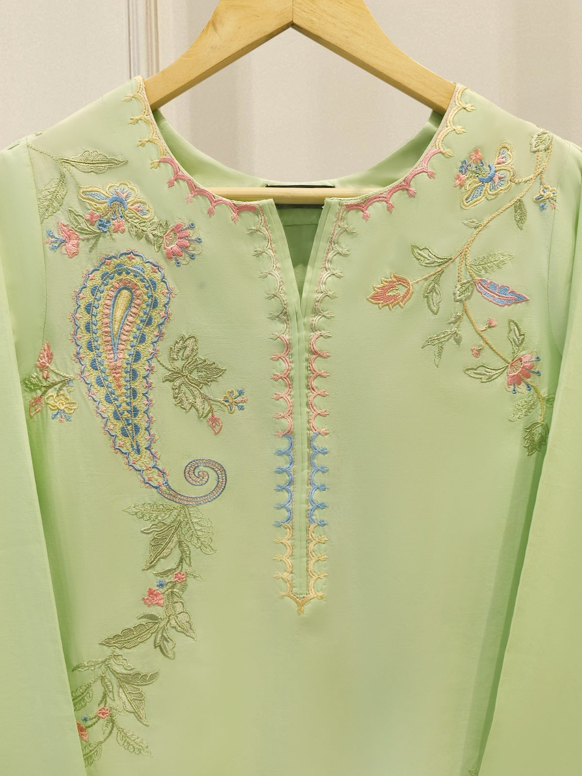2 Piece - Embroidered Cambric Suit S112328
