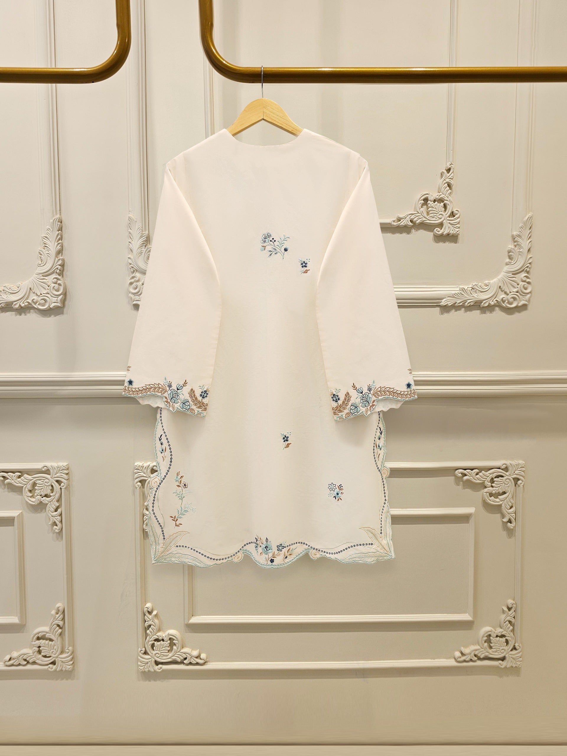 2 Piece - Embroidered Cambric Suit S112444