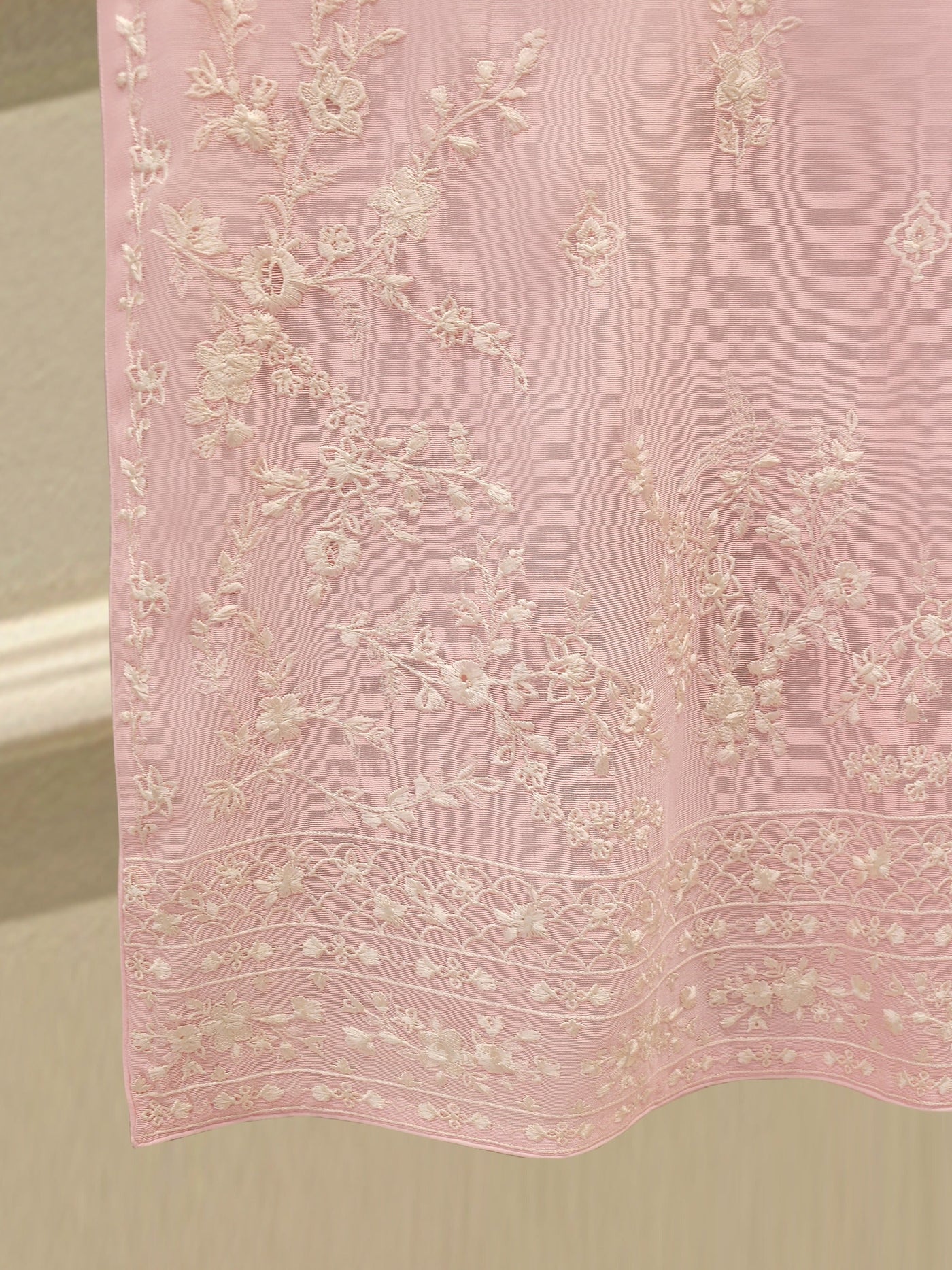 3 Piece - Pure Embroidered Cotton Net Suit S112441