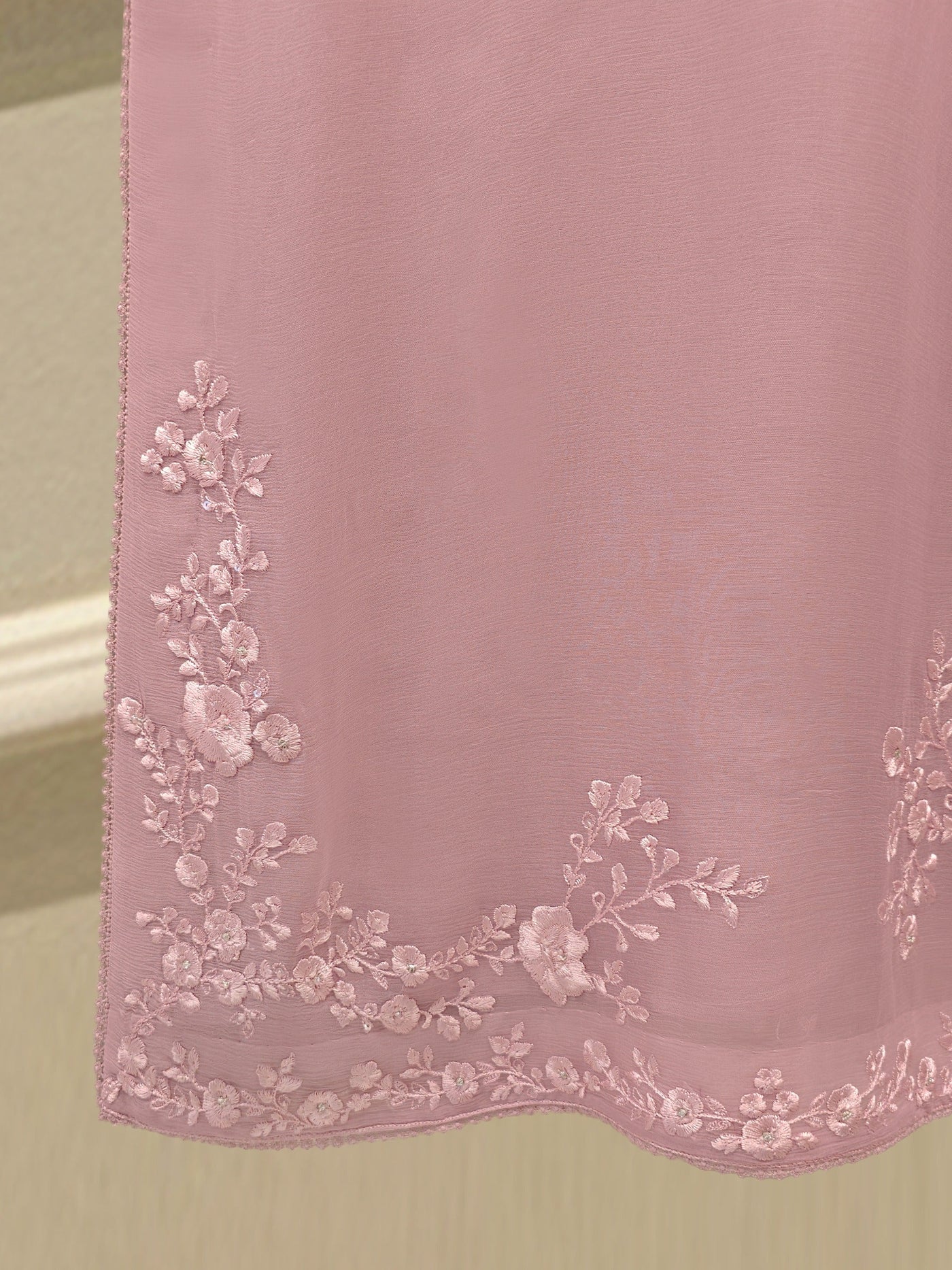 3 Piece - Pure Chiffon Embroidered Suit S112560