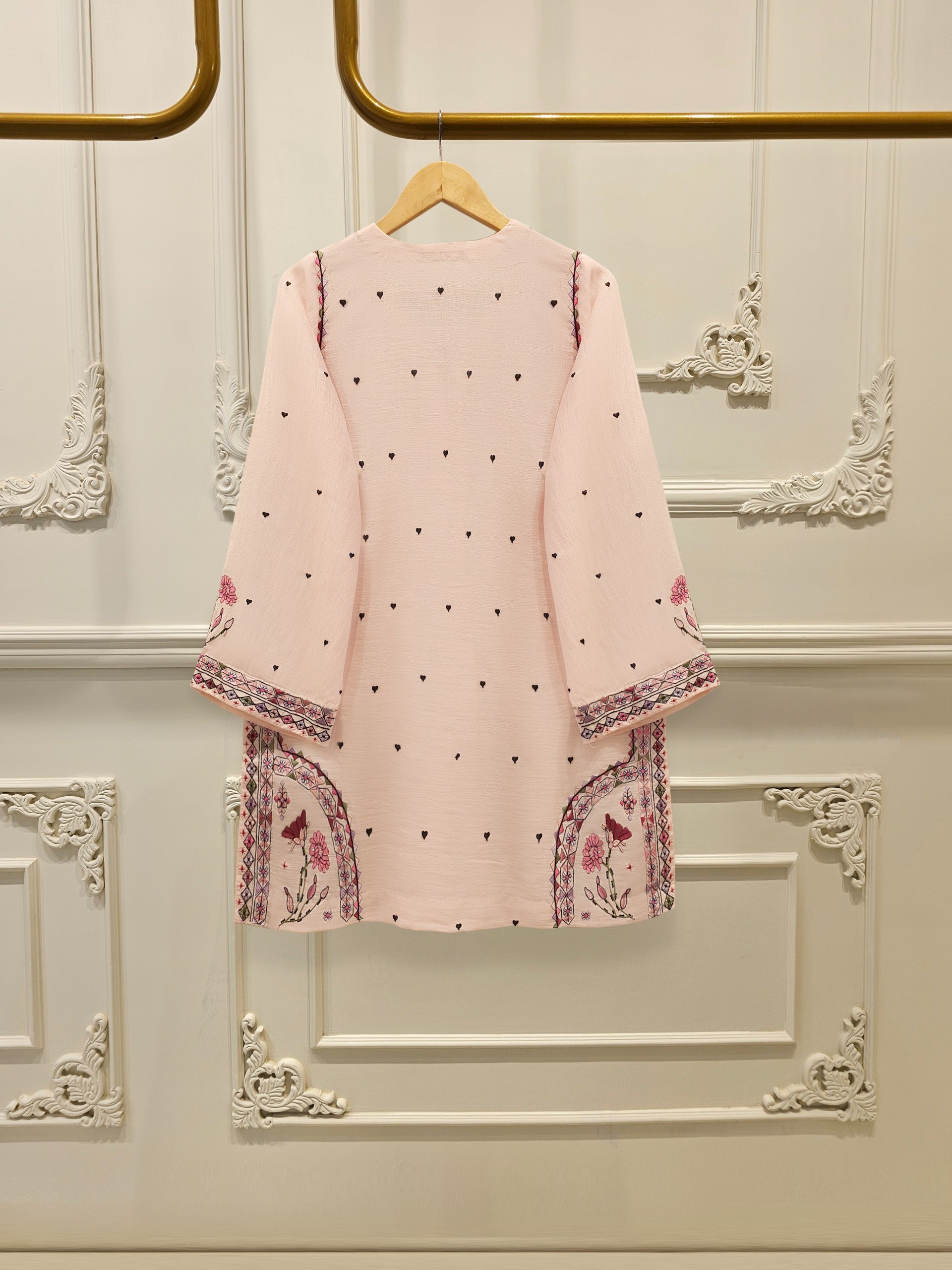 2 Piece - Embroidered Linen Suit WS00218