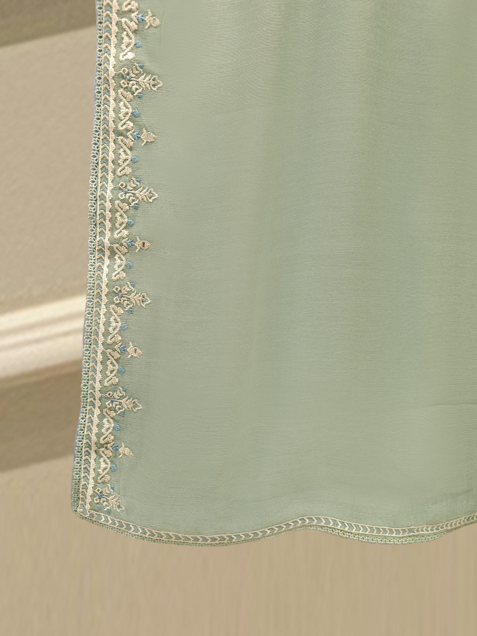 3 Piece - Pure Embroidered Cotton Net Suit S113032