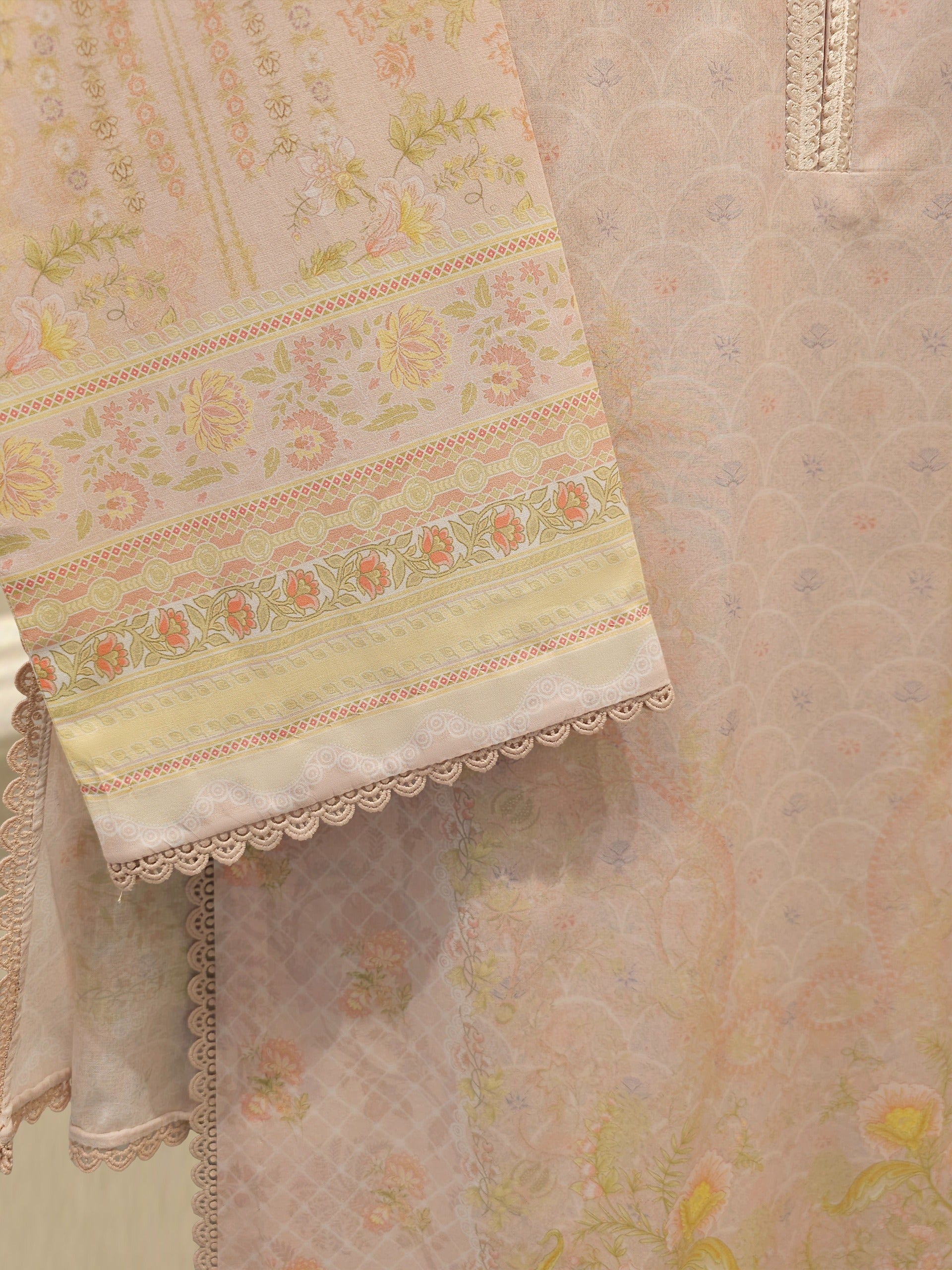 3 Piece - Digital Printed Cambric Suit S113041