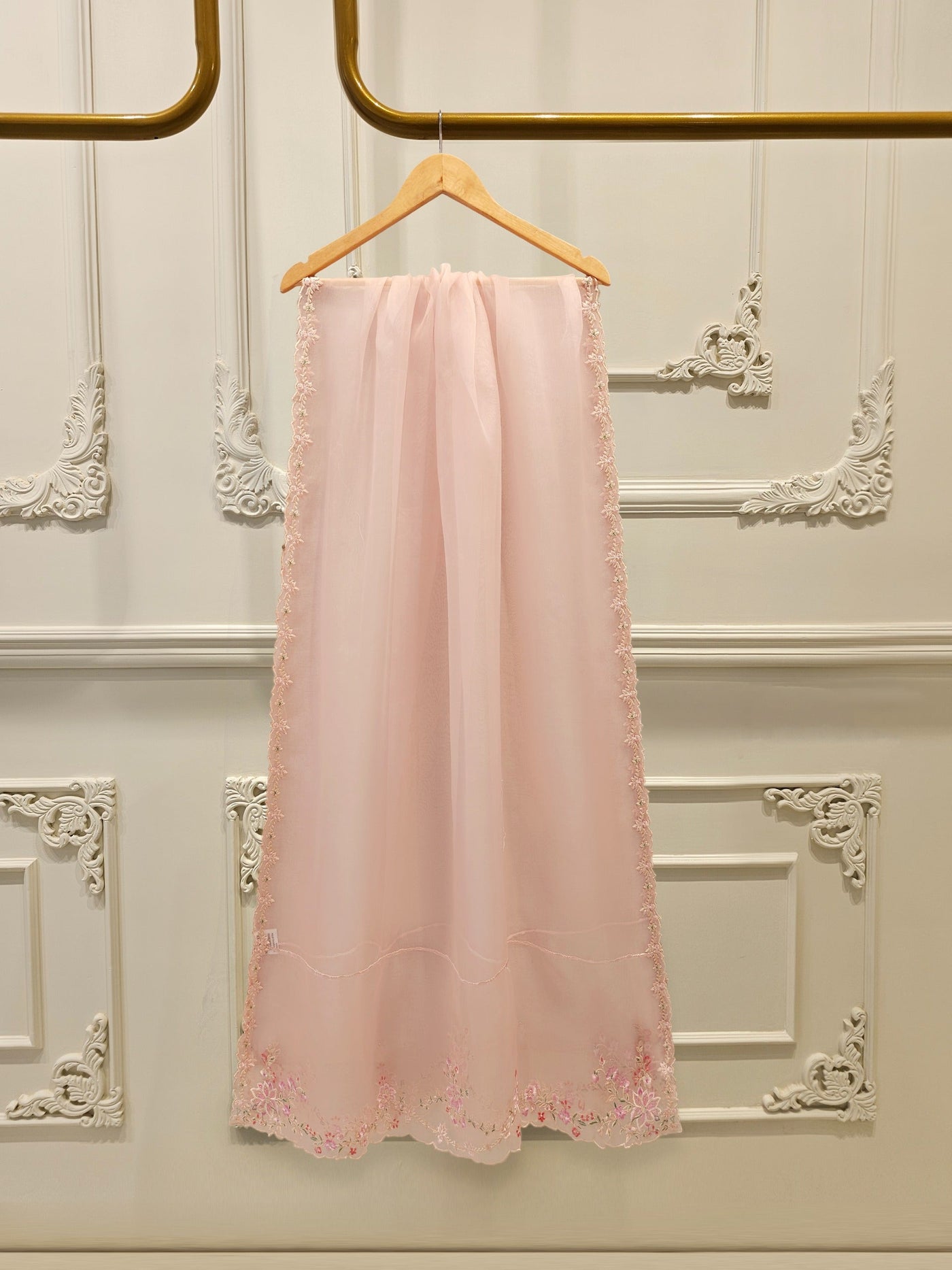 (Kids) 2 Piece - Embroidered Cotton Net Suit Kd089
