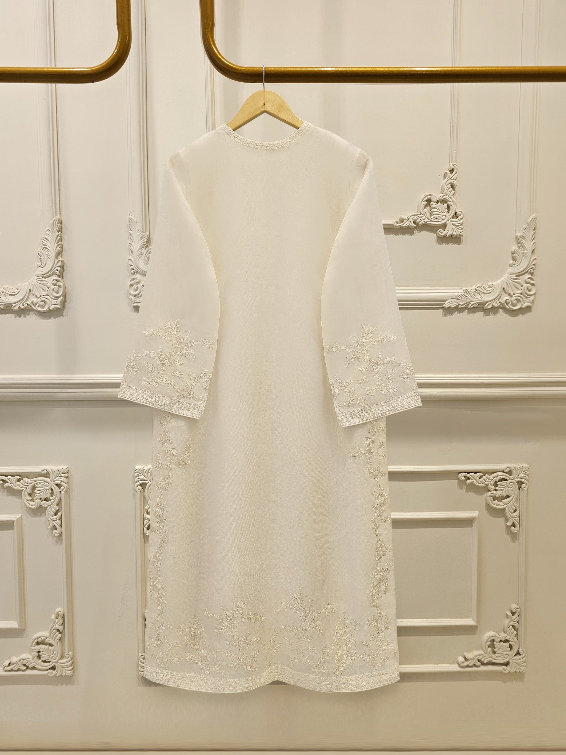 3 Piece - Pure Embroidered Cotton Net Suit S113048