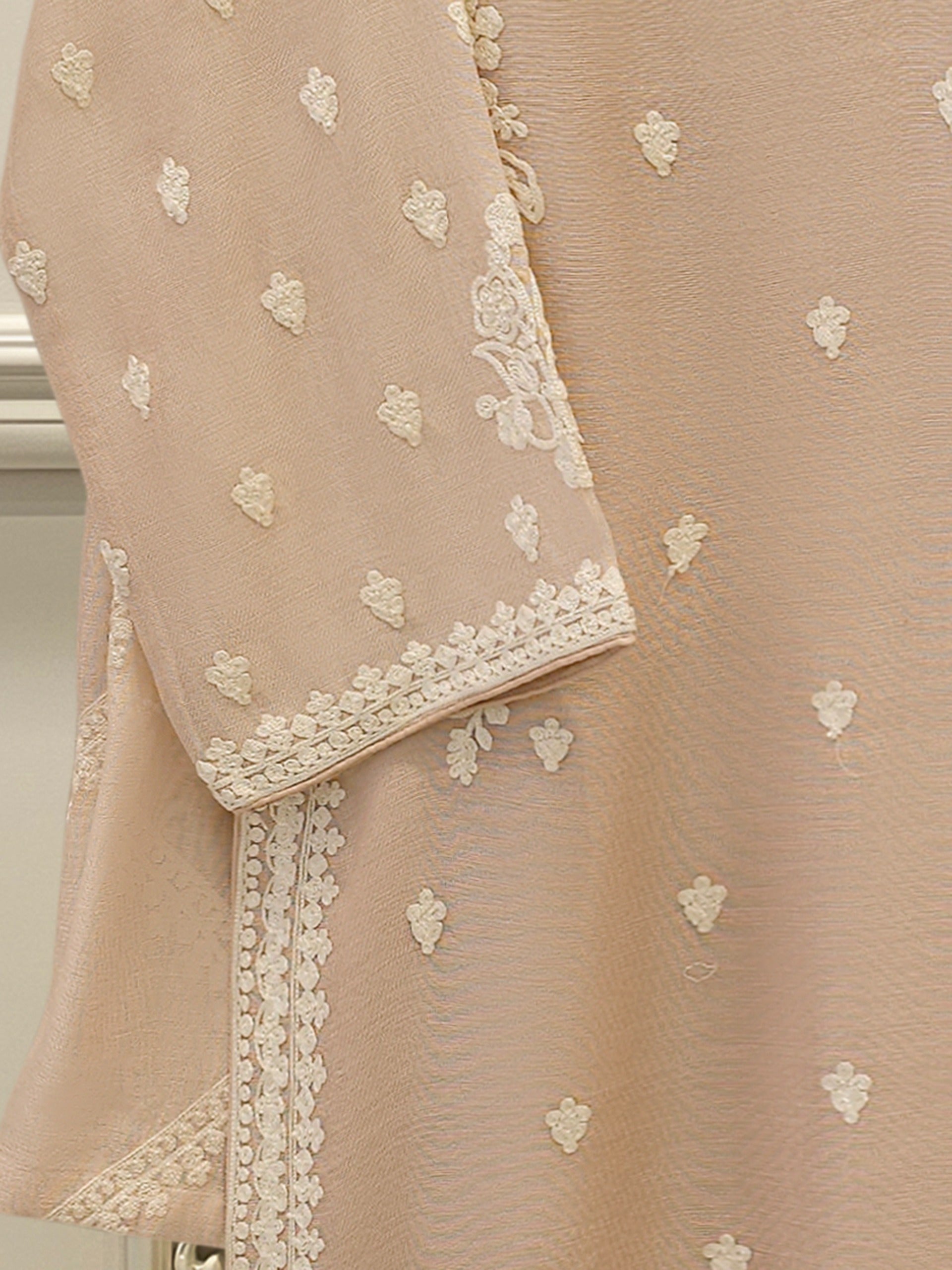 3 Piece - Pure Embroidered Cotton Net Suit S113059