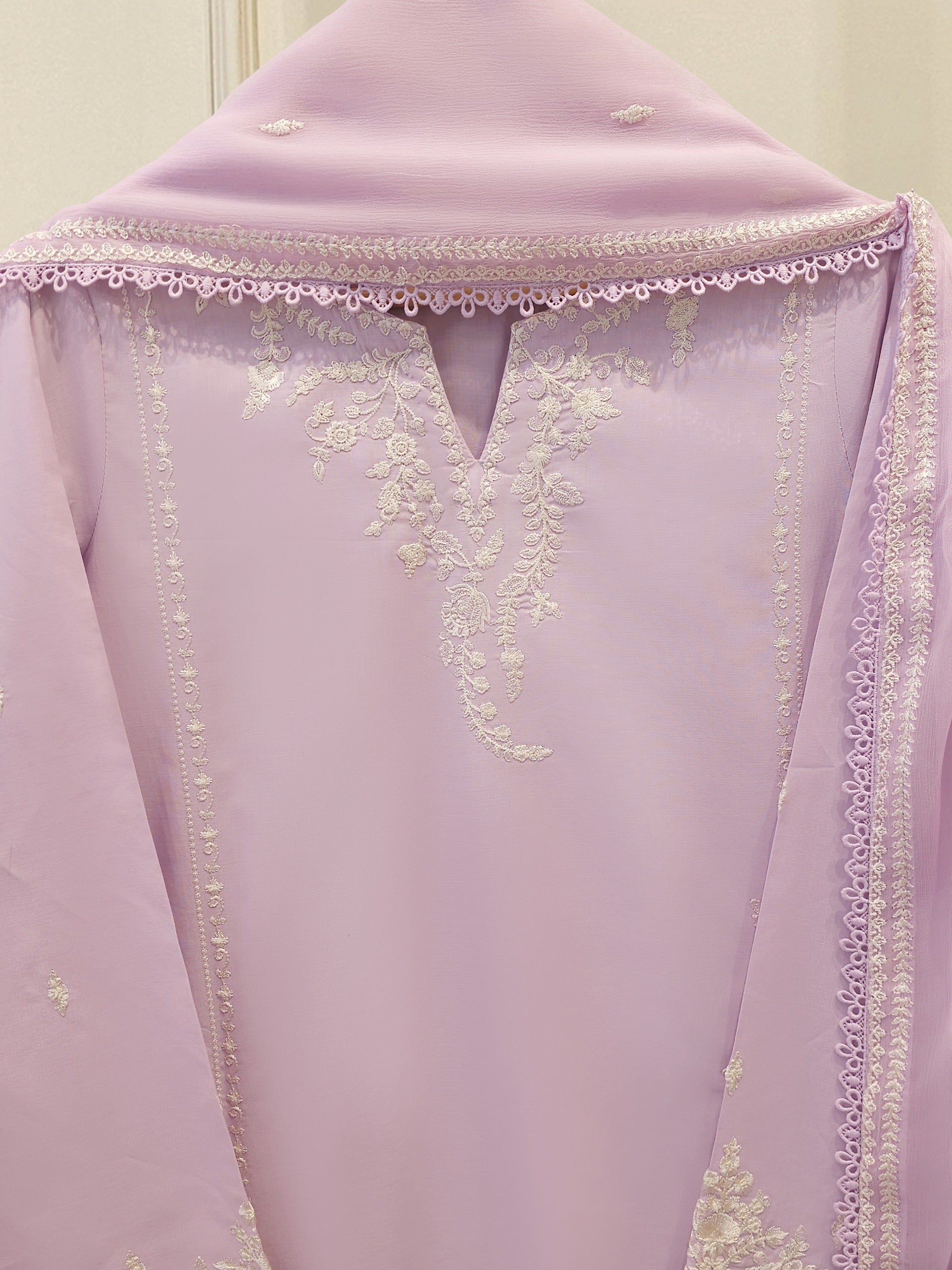 3 Piece - Embroidered Cambric Suit  S113163