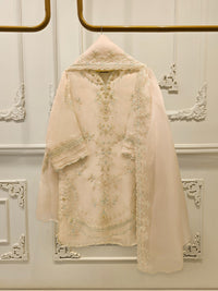 3 Piece - Pure Organza Embroidered Suit S113262