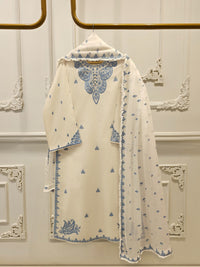 3 Piece - Embroidered Cambric Suit S113281