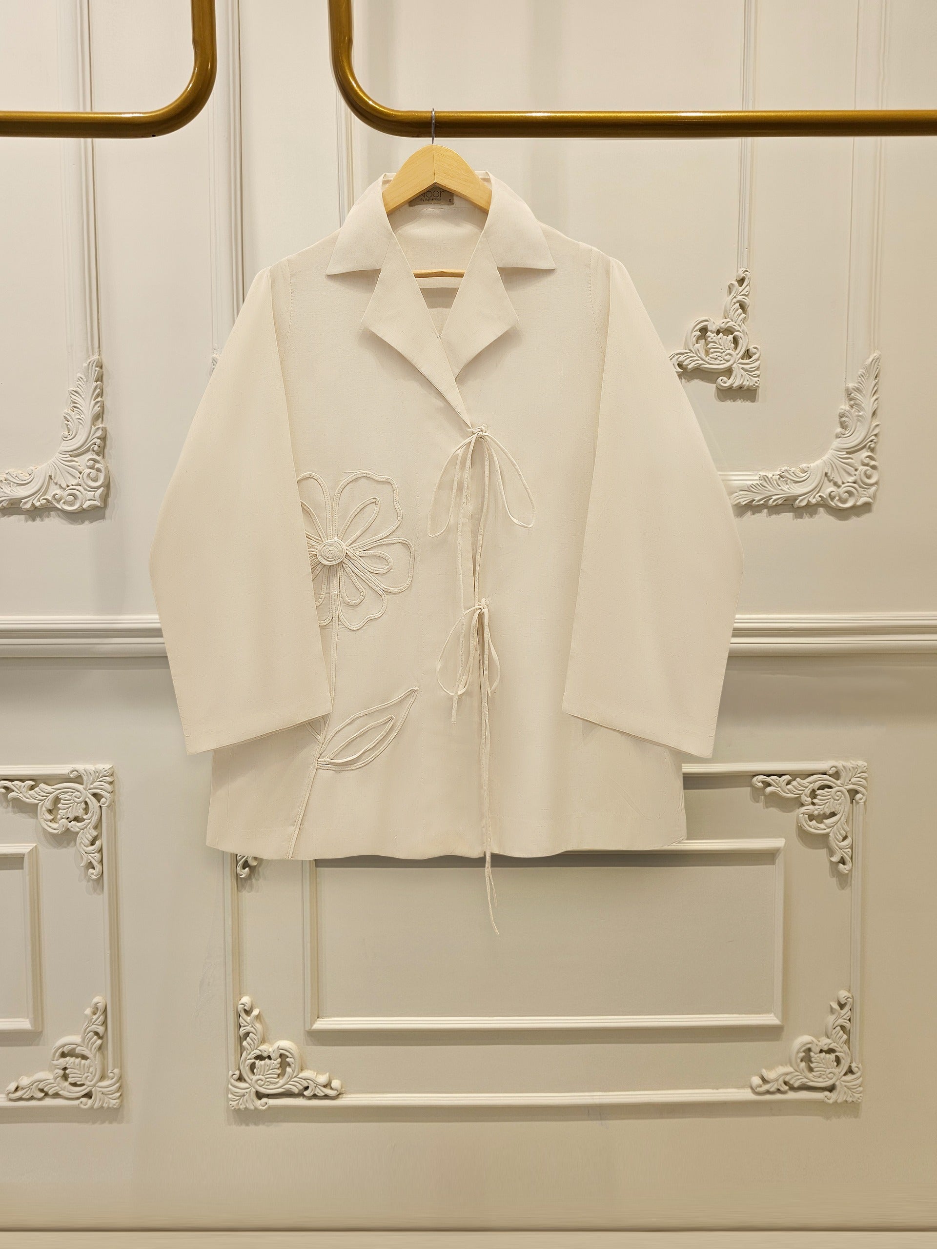 3 Piece Embroidered Cotton Net Suit
