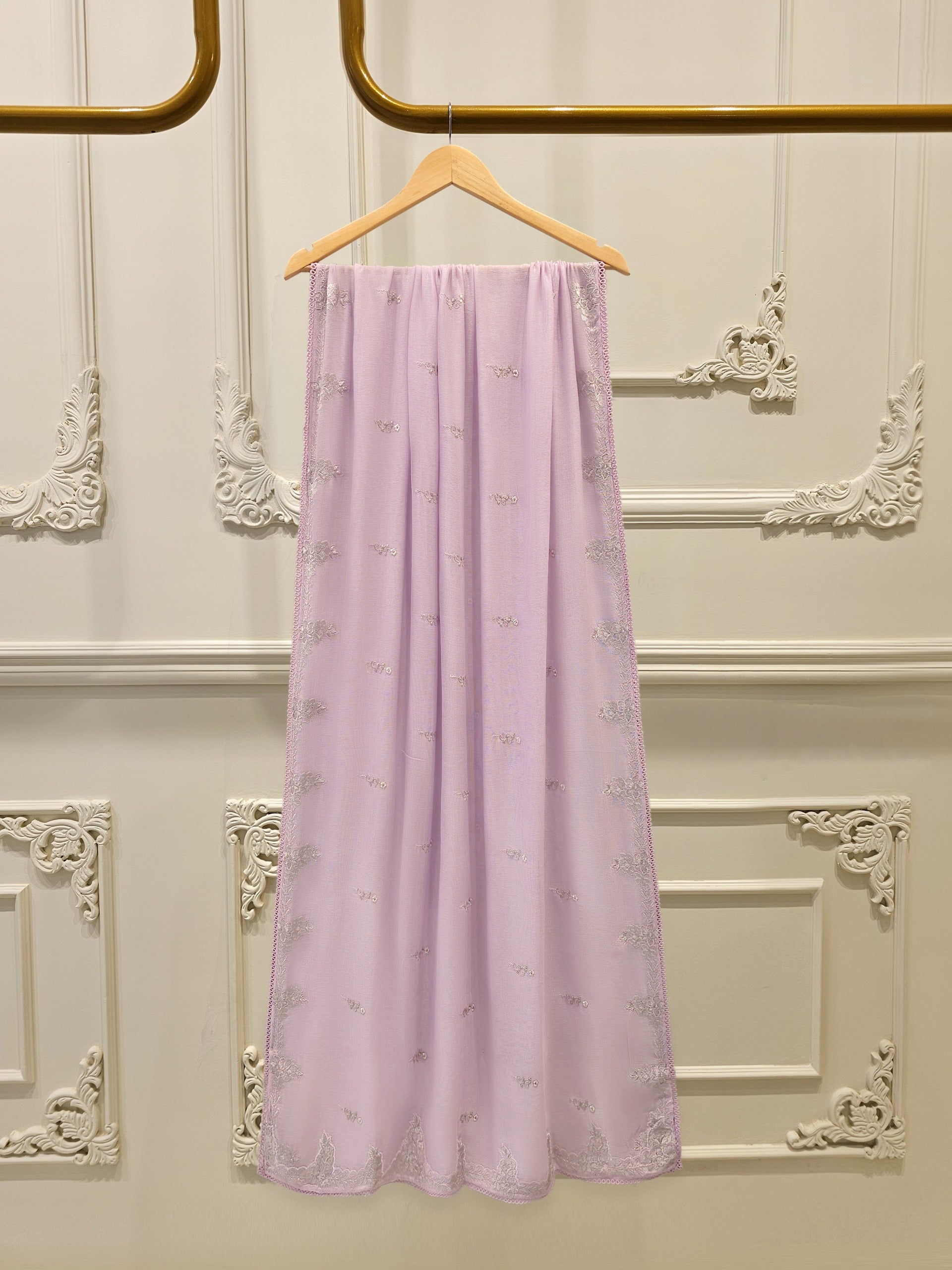 3 Piece - Pure Embroidered Cotton Net Suit S113418