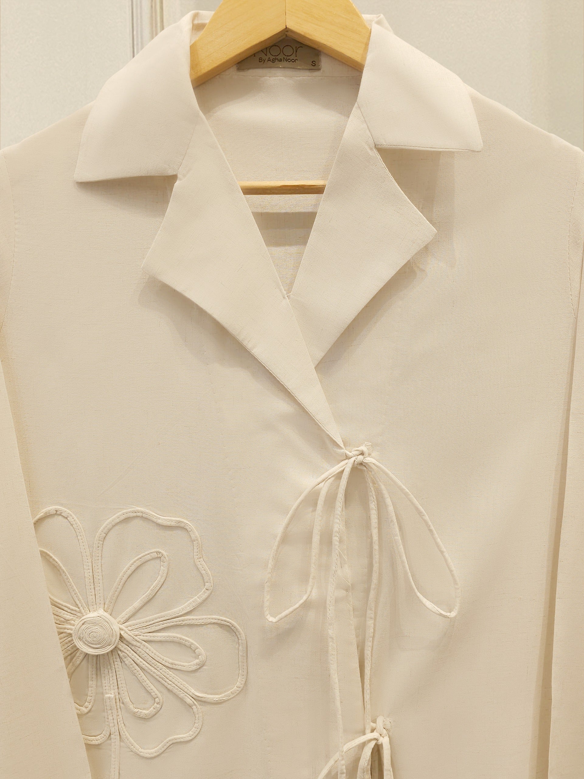 3 Piece Embroidered Cotton Net Suit
