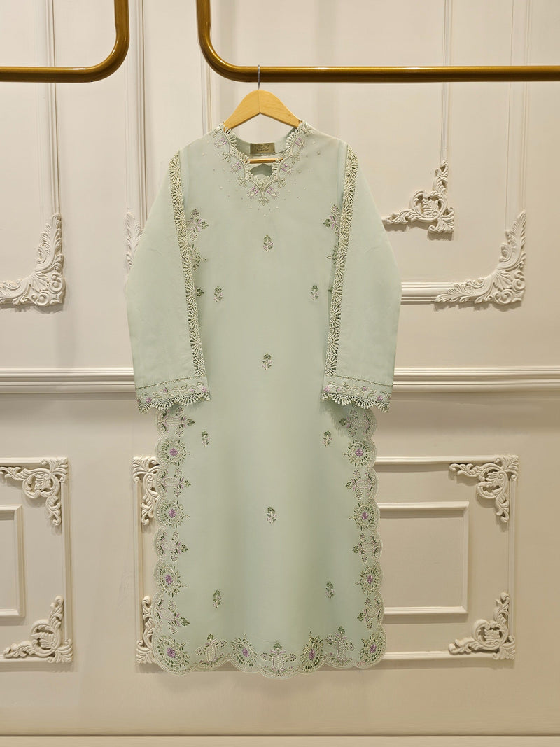 2 Piece - Embroidered Cambric Suit Ws00131