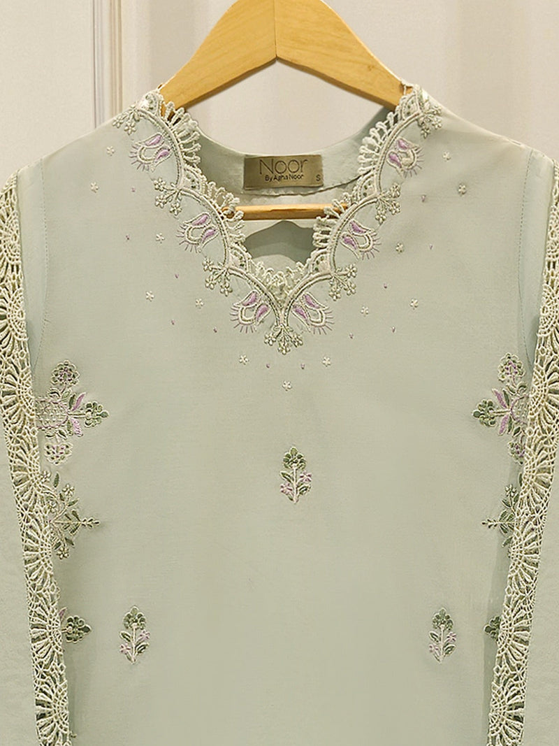 2 Piece - Embroidered Cambric Suit Ws00131