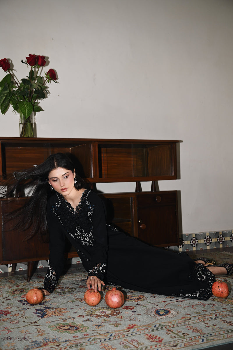 BLACK LUXURY EMBROIDERED LAWN 3PCS SET (NPA3-26402) - READY TO WEAR