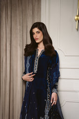 DEEP BLUE LUXURY VELVET COUTURE (NPA3-25457)