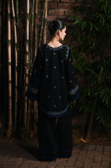 MIDNIGHT PETAL LUXURY EMBROIDERED KARANDI 2PCS SET (NPA2-25314)-READY TO WEAR