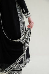 BLACK LUXURY EMBROIDERED LAWN 3PCS SET (NPA3-26402) - READY TO WEAR