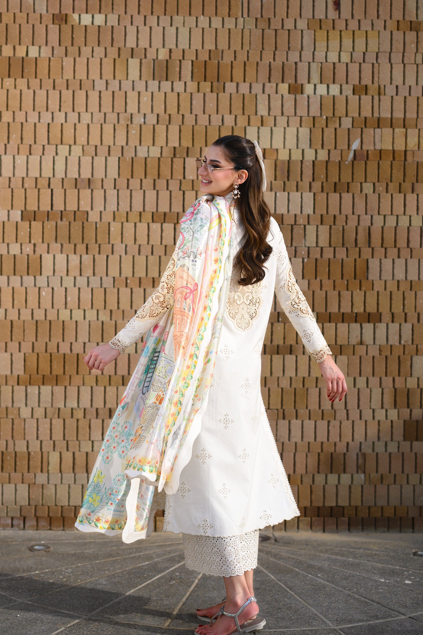 IVORY LUXURY EMBROIDERED LAWN SET (NEL-26604) LUXURY LAWN x EID 2026