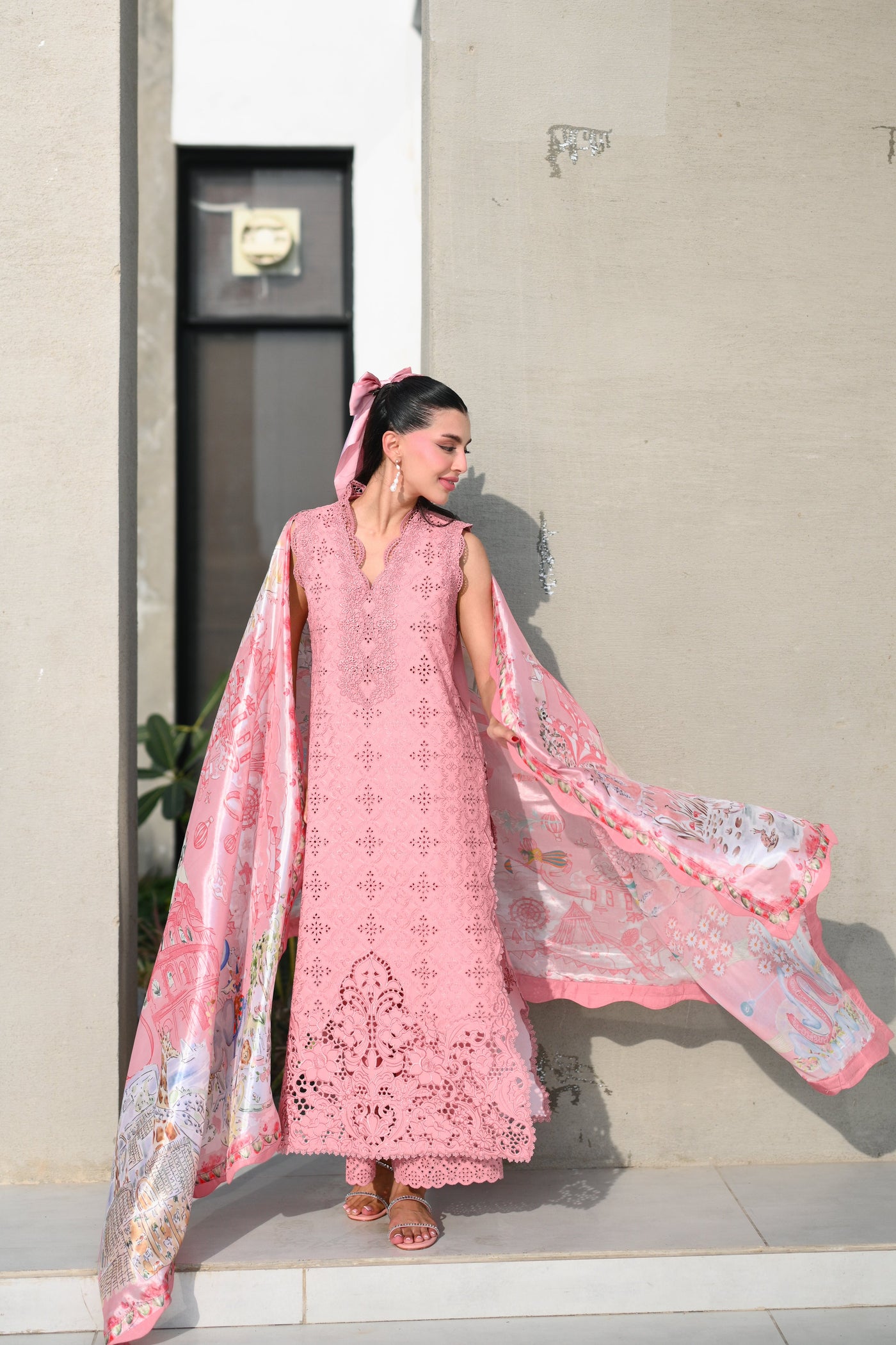 IVORY LUXURY EMBROIDERED LAWN SET (NEL-26604) LUXURY LAWN x EID 2026