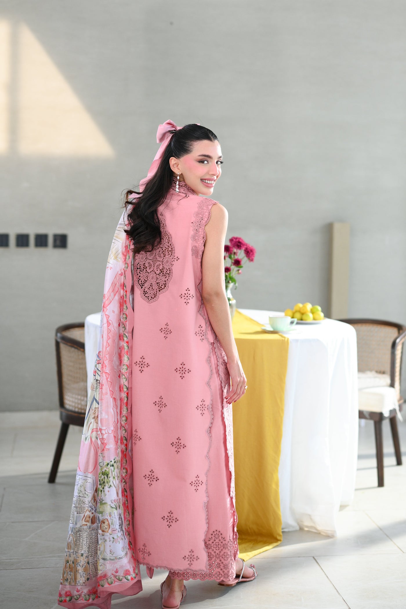 IVORY LUXURY EMBROIDERED LAWN SET (NEL-26604) LUXURY LAWN x EID 2026