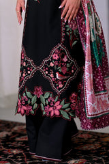 BLACK LUXURY EMBROIDERED LAWN 3PCS SET (NEL-26611) LUXURY LAWN 2026