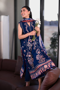 MIDNIGHT SAPPHIRE LUXURY EMBROIDERED LAWN SET(NEL-26605) LUXURY LAWN 2026