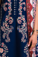 MIDNIGHT SAPPHIRE LUXURY EMBROIDERED LAWN SET(NEL-26605) LUXURY LAWN 2026