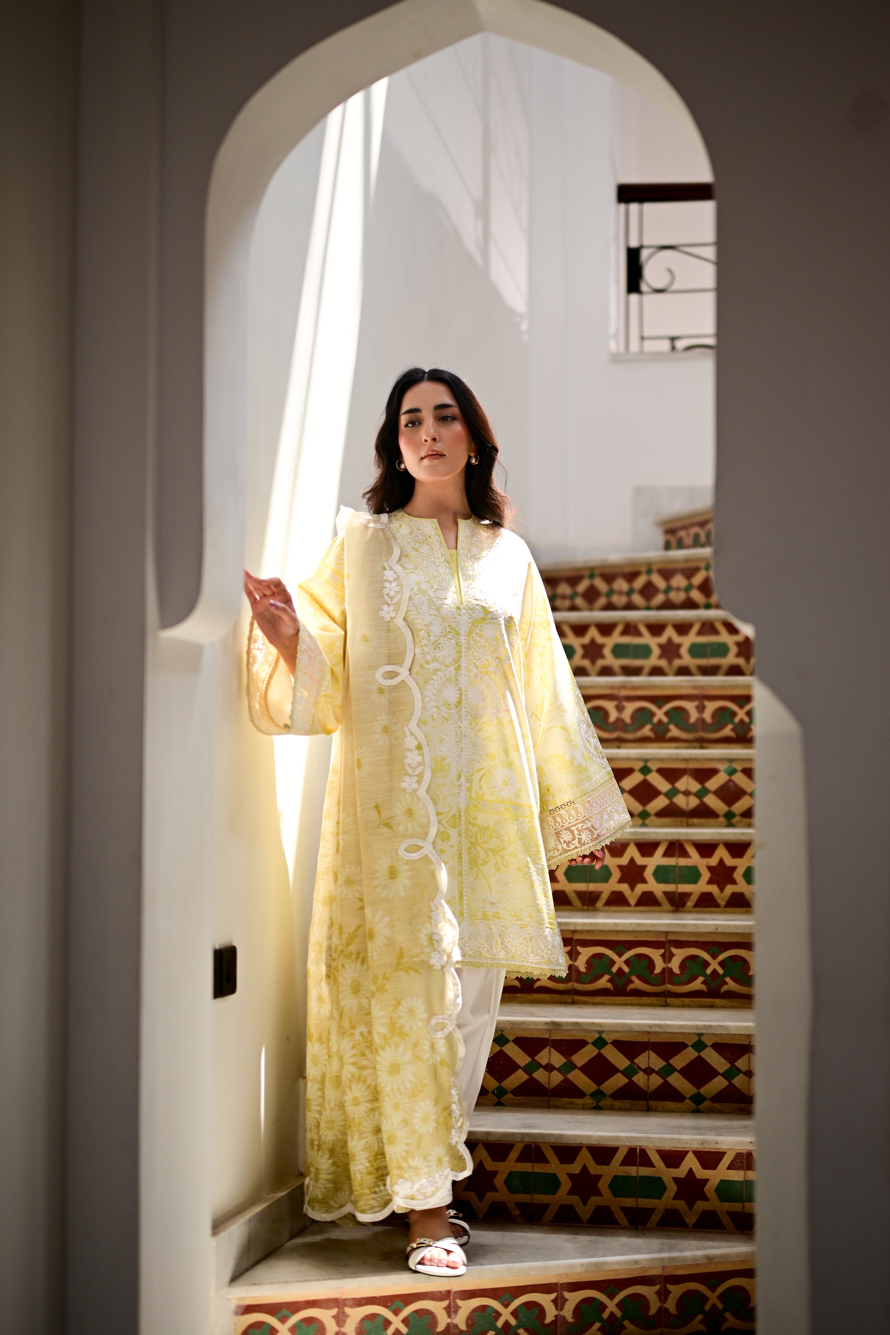 LAYLA I - LUXURY PRINTED EMBROIDERED LAWN SET (NEL-26619) 2026