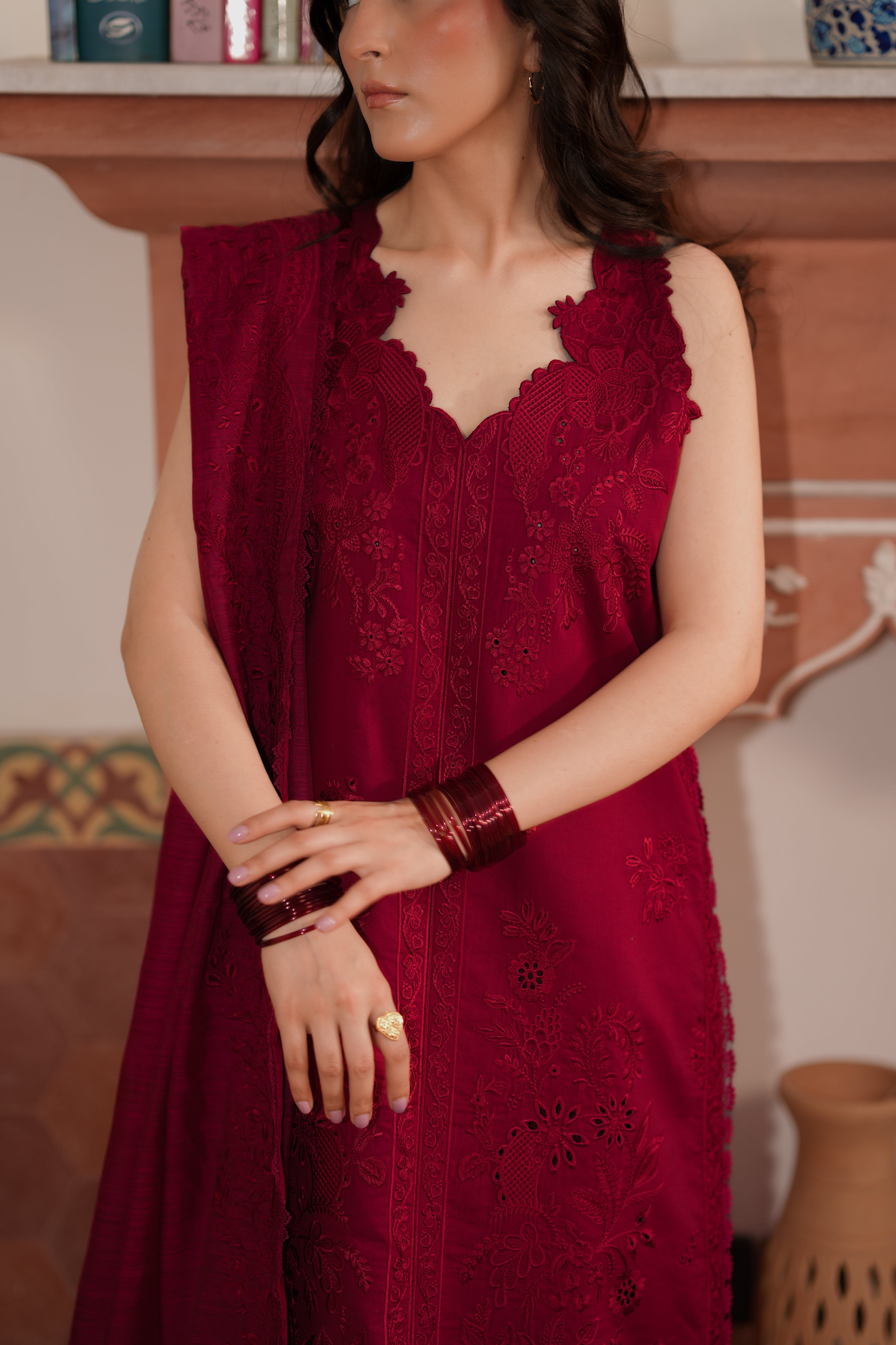 SCARLET LUXURY EMBROIDERED LAWN SET (NEL-26616) EID UL ADHA 2026