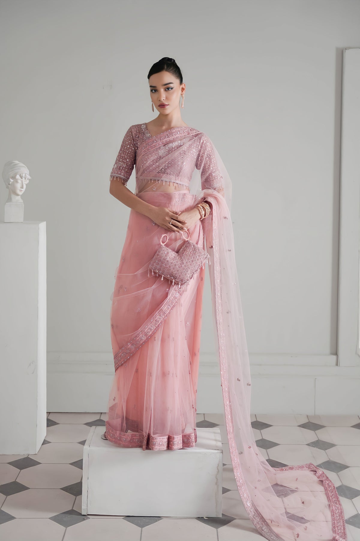 BLUSH PINK MODERN TIMELESS SAREE WEDDING EDIT 2024/2025 (NPA3-24429)