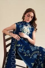 DEEP BLUE LUXURY EMBROIDERED 3PCS SET (NPA3-26426) - READY TO WEAR x EID UL ADHA