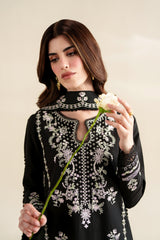 BLACK LUXURY EMBROIDERED 3PCS SET (NPA3-26422) - READY TO WEAR