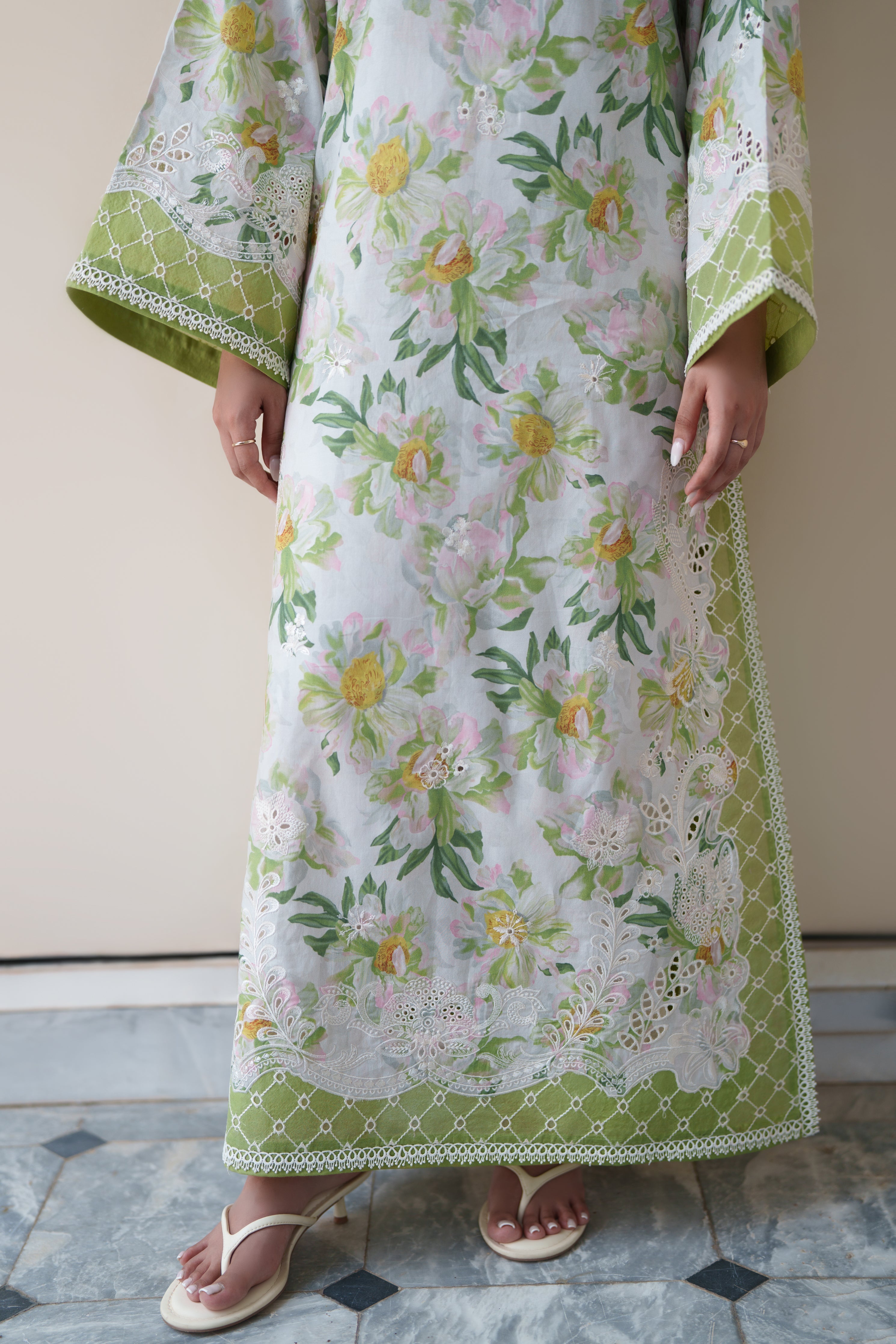 GARDENIA LUXURY EMBROIDERED PRINTED PREMIUM COTTON 3PCS SET (NEL-26627)
