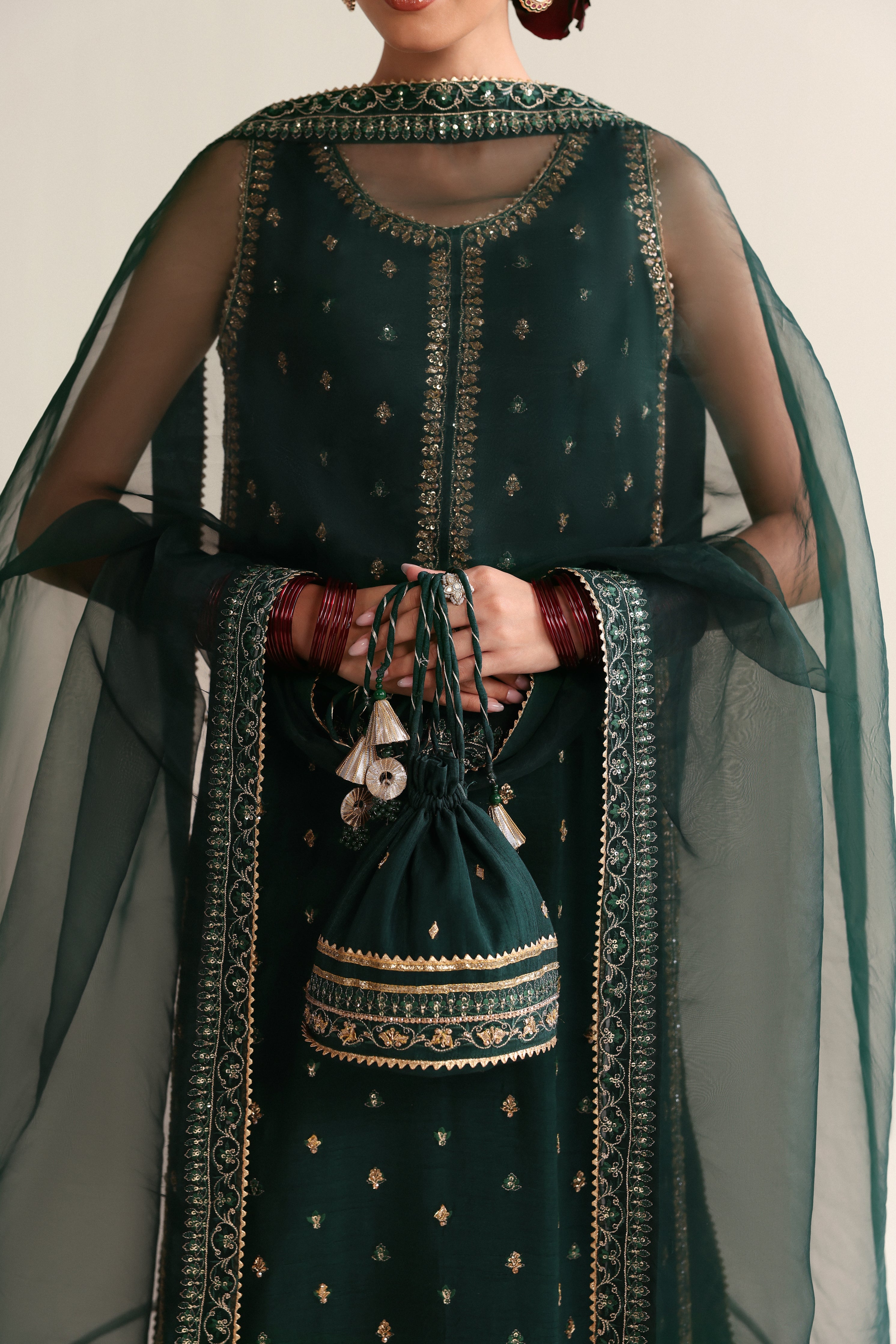 EMERALD GREEN LUXURY WEDDING EDIT - HANDWORKED 2026 (NPA3-26446)