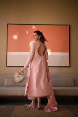 ZAHRA 1: PASTEL PINK LUXURY EMBROIDERED LAWN SET (NEL-25601)